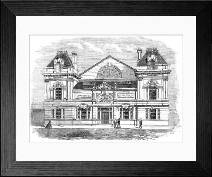 Framed Print : The new Gymnasium in Myrtle-Street, Liverpool, 1865. Creator: Unknown Framed Print : The new Gymnasium in Myrtle-Street, Liverpool, 1865. Creator: Unknown