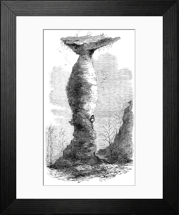 Framed Print : The Jug Rock, in Southern Indiana, 1869. Creator: Unknown Framed Print : The Jug Rock, in Southern Indiana, 1869. Creator: Unknown