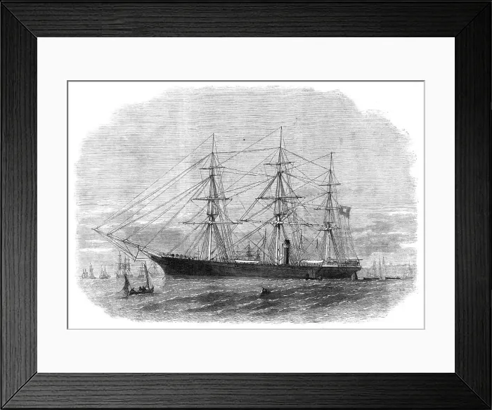 Framed Print : The late Confederate cruiser Shenandoah in the Mersey, 1865. Creator: Smyth Framed Print : The late Confederate cruiser Shenandoah in the Mersey, 1865. Creator: Smyth