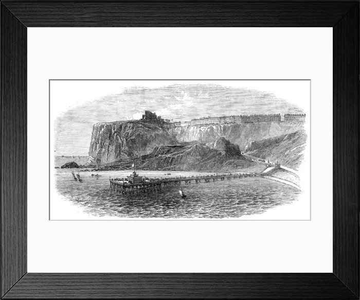 Framed Print : The new pier at Scarborough, 1869. Creator: Unknown Framed Print : The new pier at Scarborough, 1869. Creator: Unknown