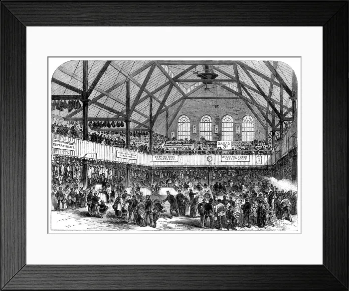 Framed Print : The People's Market, Whitechapel, 1868. Creator: Unknown Framed Print : The People's Market, Whitechapel, 1868. Creator: Unknown