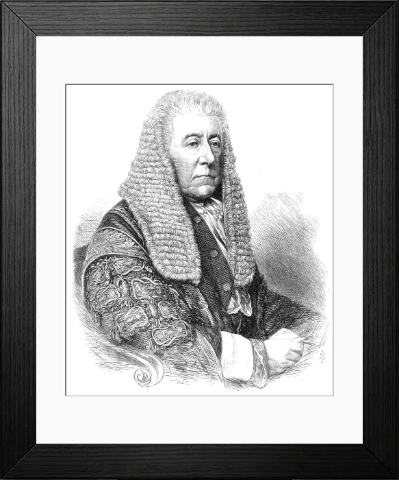Framed Print : Vice-Chancellor Giffard, 1868. Creator: Unknown Framed Print : Vice-Chancellor Giffard, 1868. Creator: Unknown