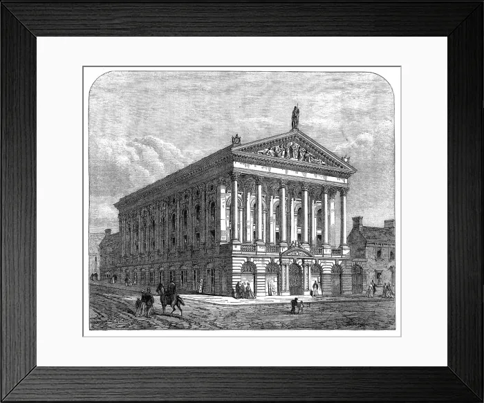 Framed Print : Victoria Hall and Assembly Rooms, Newport, Monmouthshire, 1868. Creator: Unknown