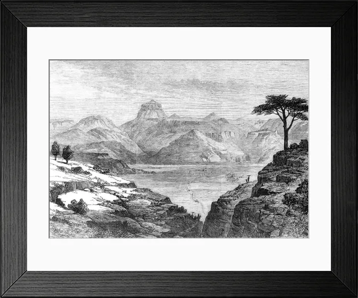 Framed Print : The War in Abyssinia: the British camp at Attala, 1868. Creator: Unknown Framed Print : The War in Abyssinia: the British camp at Attala, 1868. Creator: Unknown
