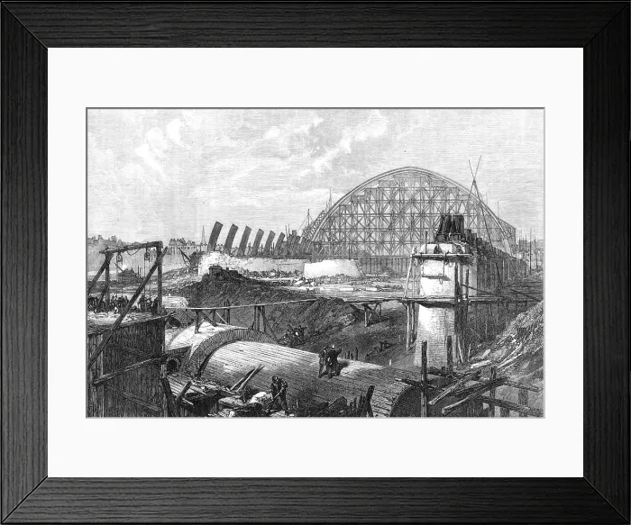 Framed Print : Works of the Midland Railway Terminus, Euston-Road, 1868. Creator: Unknown Framed Print : Works of the Midland Railway Terminus, Euston-Road, 1868. Creator: Unknown