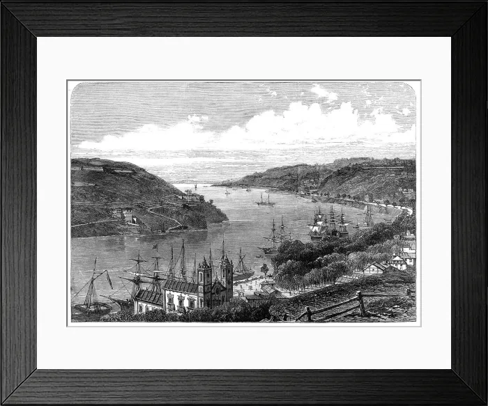 Framed Print : The River Douro at Oporto, from the gardens of the Exhibition Palace, 1865. Creator: Unknown Framed Print : The River Douro at Oporto, from the gardens of the Exhibition Palace, 1865. Creator: Unknown
