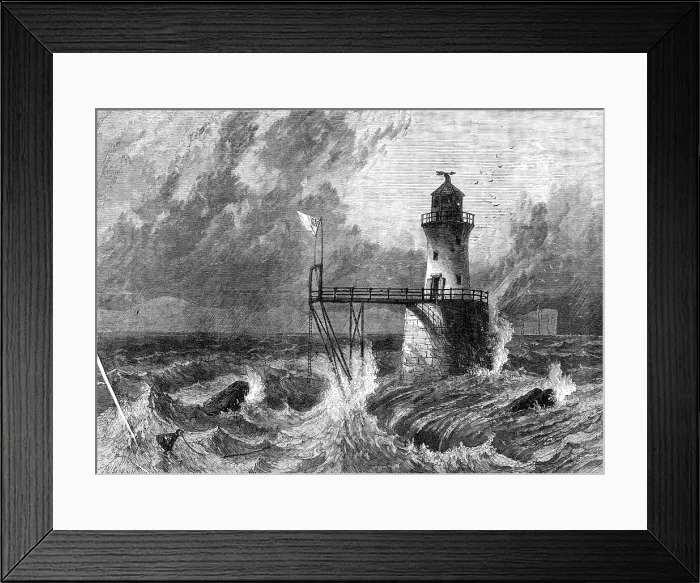 Framed Print : The Roman Rocks Lighthouse, Simon's Bay, Cape of Good Hope, 1869. Creator: Mason Jackson Framed Print : The Roman Rocks Lighthouse, Simon's Bay, Cape of Good Hope, 1869. Creator: Mason Jackson