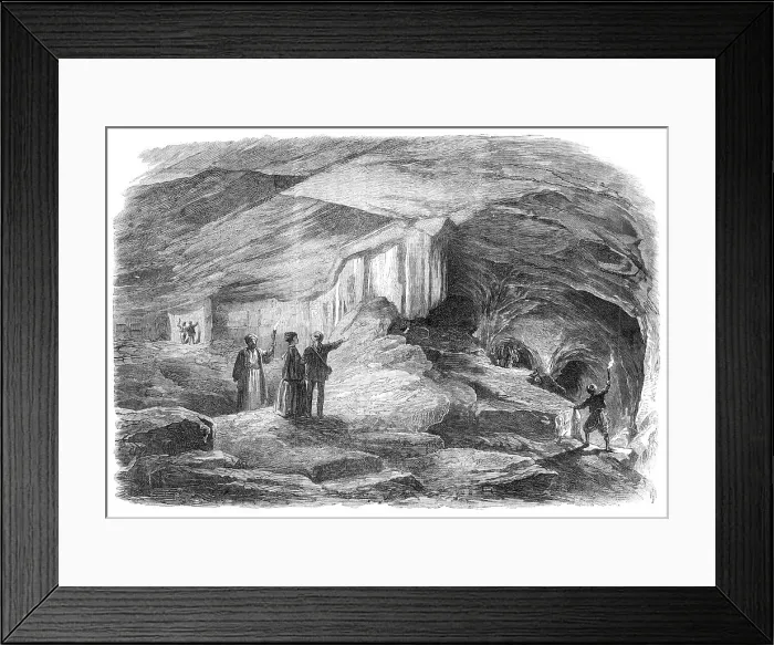 Framed Print : The Royal Caverns at Jerusalem, 1869. Creator: Unknown Framed Print : The Royal Caverns at Jerusalem, 1869. Creator: Unknown