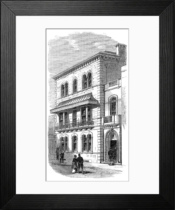 Framed Print : The Royal Naval Club, Portsmouth, 1869. Creator: Unknown Framed Print : The Royal Naval Club, Portsmouth, 1869. Creator: Unknown