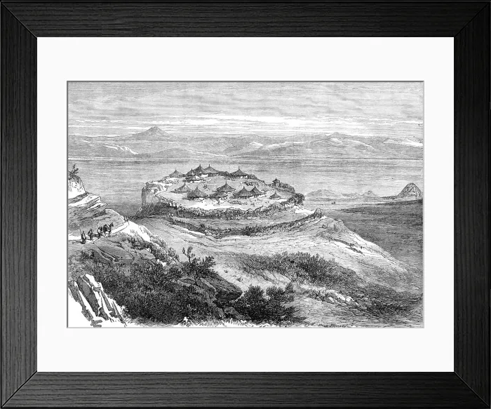 Framed Print : The War in Abyssinia: village on the pass between Ashangi and Lat, 1868. Creator: Unknown