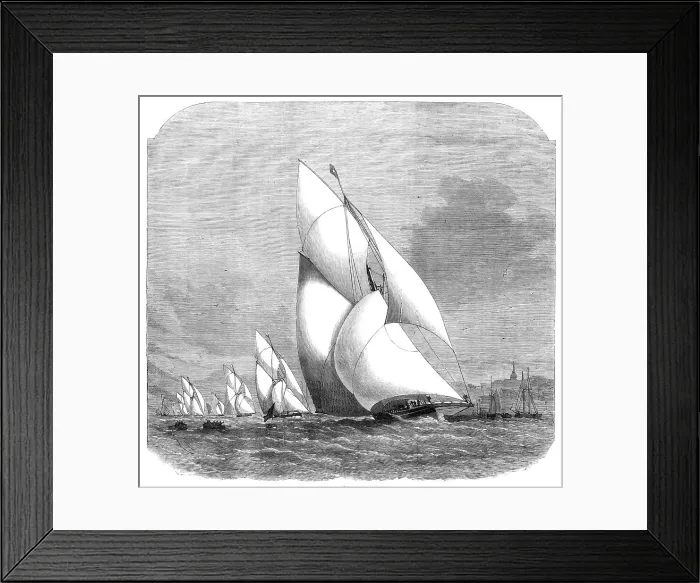 Framed Print : The Royal Thames Yacht Club match: finish of the race, 1869. Creator: Unknown Framed Print : The Royal Thames Yacht Club match: finish of the race, 1869. Creator: Unknown