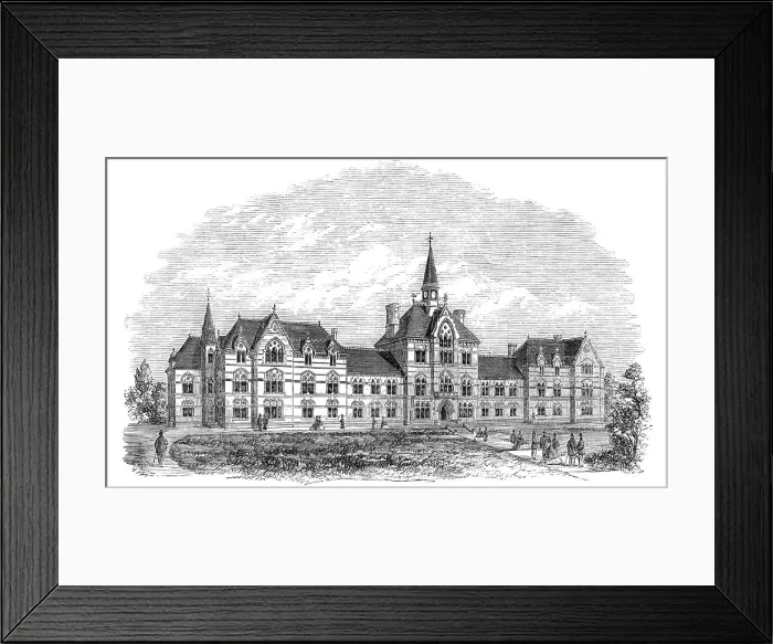 Framed Print : The Warehousemen and Clerks Schools, Croydon, 1865. Creator: Unknown Framed Print : The Warehousemen and Clerks Schools, Croydon, 1865. Creator: Unknown