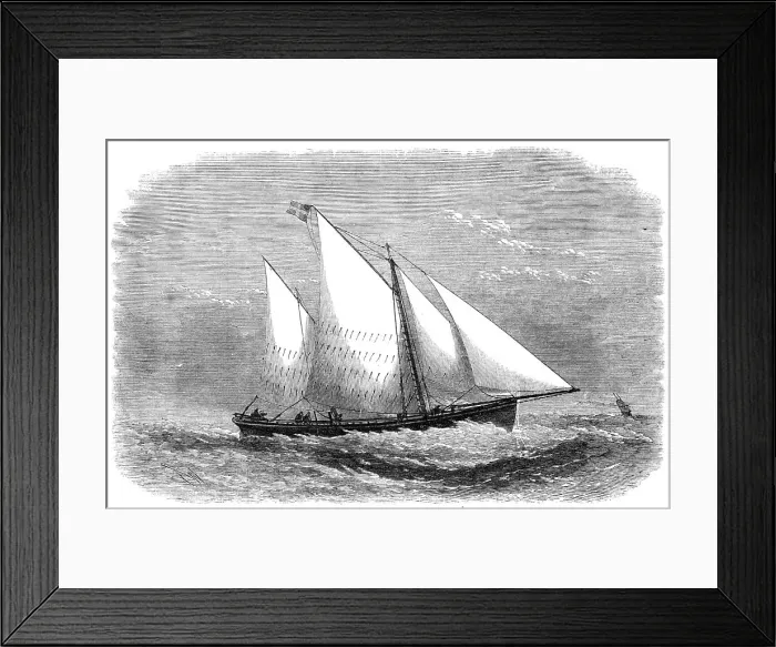 Framed Print : The South Australian Newspaper Press Boat, Port Adelaide, 1868. Creator: Unknown Framed Print : The South Australian Newspaper Press Boat, Port Adelaide, 1868. Creator: Unknown