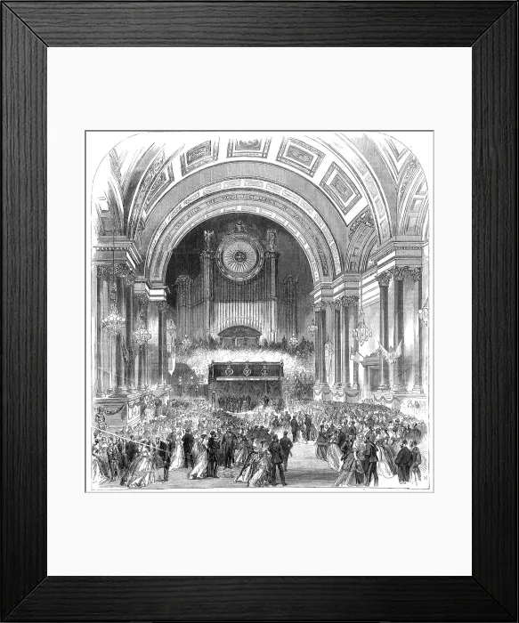 Framed Print : Visit of the Prince of Wales to Leeds: the Mayor's Ball at the Townhall, 1868. Creator: Unknown Framed Print : Visit of the Prince of Wales to Leeds: the Mayor's Ball at the Townhall, 1868. Creator: Unknown