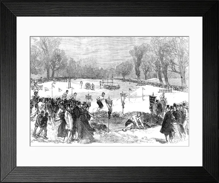 Framed Print : The Thames Rowing-Club athletic sports in Putney Park, 1869. Creator: Unknown Framed Print : The Thames Rowing-Club athletic sports in Putney Park, 1869. Creator: Unknown