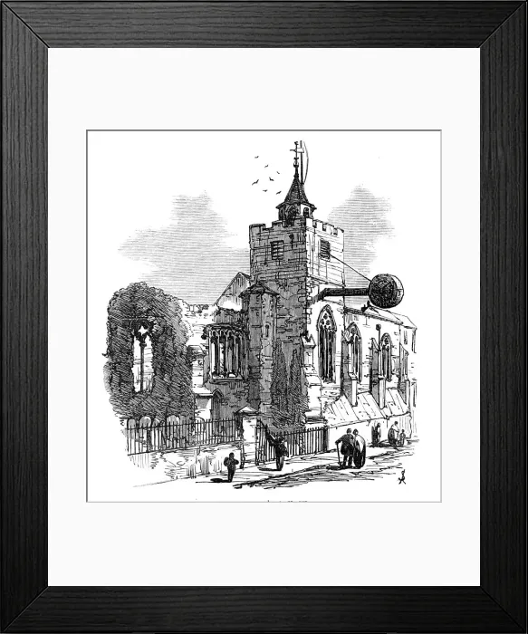 Framed Print : The Town and Camp of Colchester: St. Nicholas's Church, 1869. Creator: Unknown Framed Print : The Town and Camp of Colchester: St. Nicholas's Church, 1869. Creator: Unknown