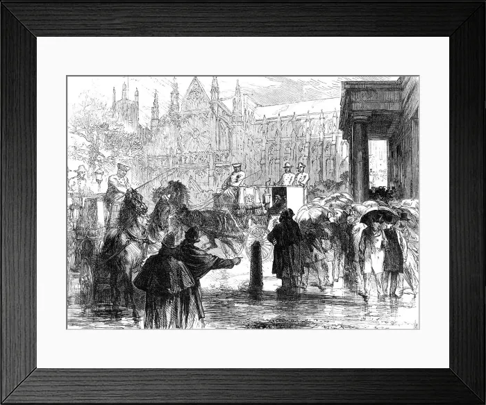Framed Print : The Westminster Election Petition:the judge and sheriffs at the Westminster Sessions-House, 1869. Creator: Unknown Framed Print : The Westminster Election Petition:the judge and sheriffs at the Westminster Sessions-House, 1869. Creator: Unknown