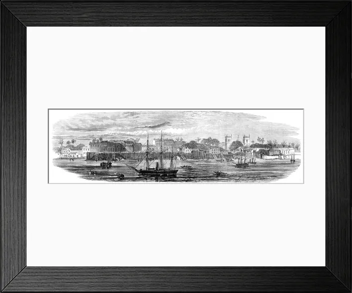 Framed Print : The town of Cameta, in Para, South America, 1868. Creator: Unknown Framed Print : The town of Cameta, in Para, South America, 1868. Creator: Unknown
