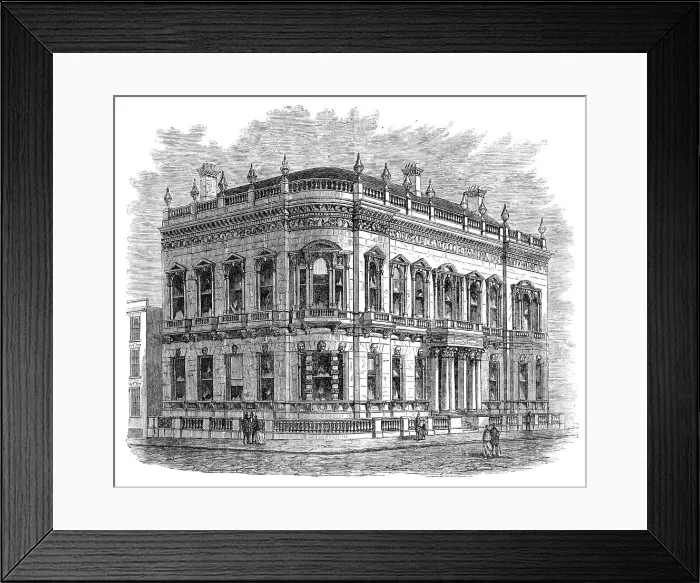 Framed Print : The Union Club-House, Birmingham, 1869. Creator: Unknown Framed Print : The Union Club-House, Birmingham, 1869. Creator: Unknown