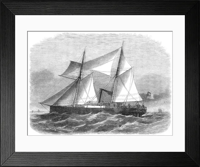 Framed Print : The twin-screw steamer John Penn, for New Zealand, 1868. Creator: Unknown Framed Print : The twin-screw steamer John Penn, for New Zealand, 1868. Creator: Unknown
