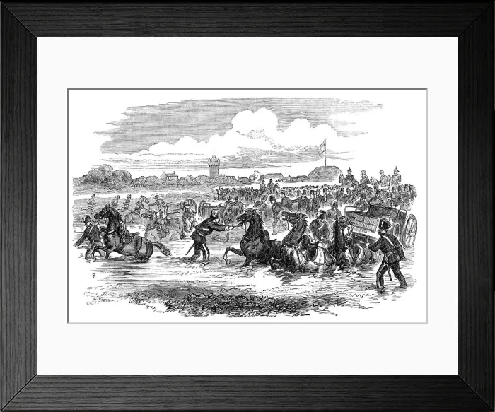 Framed Print : The Volunteer Review at Portsmouth: accident, 1869. Creator: Unknown Framed Print : The Volunteer Review at Portsmouth: accident, 1869. Creator: Unknown