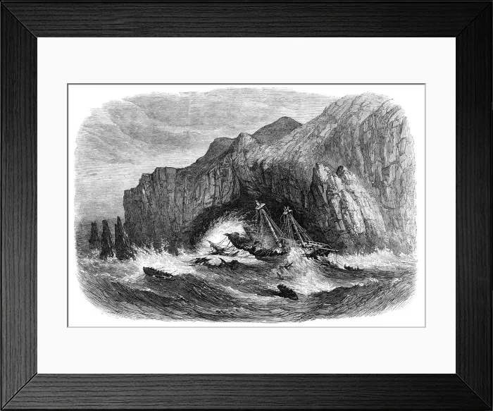 Framed Print : Wreck of the General Grant on the Auckland Islands, 1868. Creator: Unknown Framed Print : Wreck of the General Grant on the Auckland Islands, 1868. Creator: Unknown