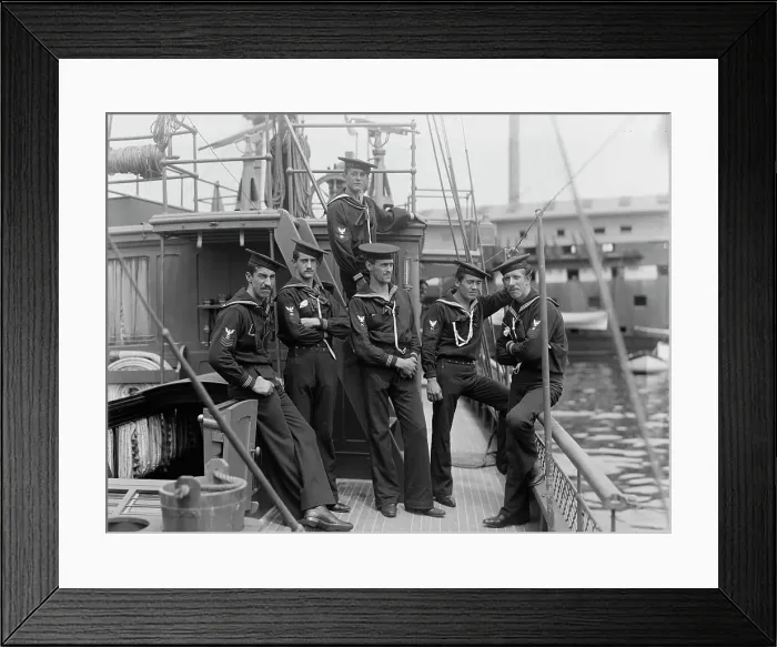 Framed Print : U.S.S. Huntress, crew, 1898. Creator: Unknown Framed Print : U.S.S. Huntress, crew, 1898. Creator: Unknown