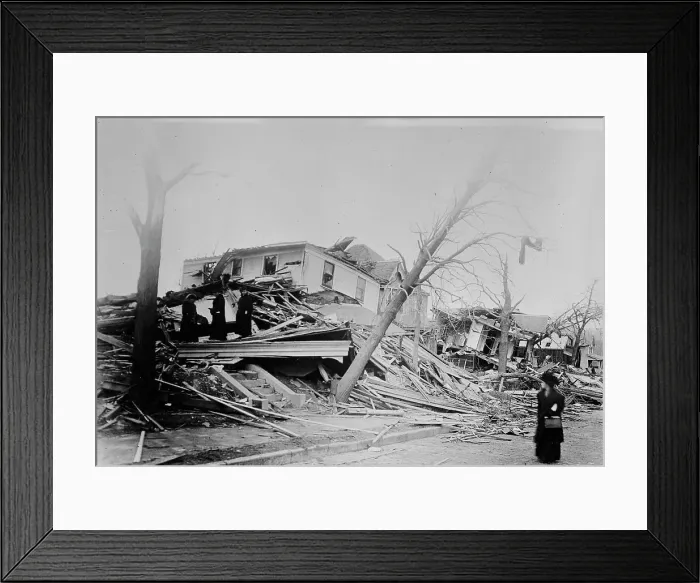 Framed Print : Omaha - 35th & Cass after cyclone, between c1910 and c1915. Creator: Bain News Service Framed Print : Omaha - 35th & Cass after cyclone, between c1910 and c1915. Creator: Bain News Service