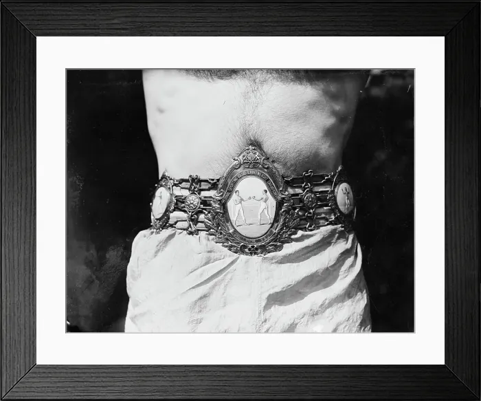 Framed Print : Matt Wells belt, between c1911 and c1915. Creator: Bain News Service Framed Print : Matt Wells belt, between c1911 and c1915. Creator: Bain News Service