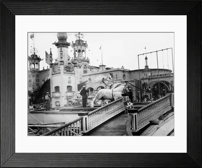 Framed Print : Coney Island, Open air circus, between c1910 and c1915. Creator: Bain News Service Framed Print : Coney Island, Open air circus, between c1910 and c1915. Creator: Bain News Service