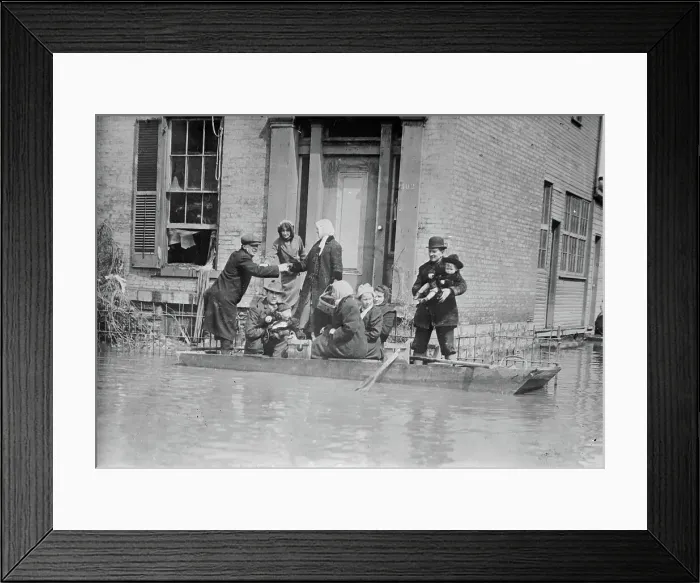 Framed Print : Rescue work- Dayton, 1913. Creator: Bain News Service Framed Print : Rescue work- Dayton, 1913. Creator: Bain News Service