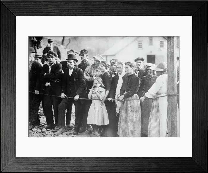 Framed Print : Finleyville - at mouth of mine, 1913. Creator: Bain News Service Framed Print : Finleyville - at mouth of mine, 1913. Creator: Bain News Service