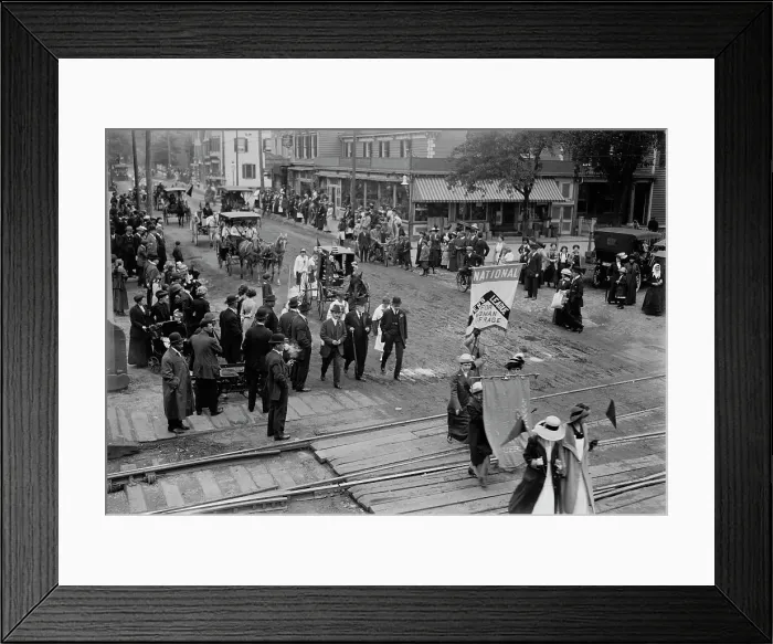 Framed Print : Suffrage pageant - Long Island, 1913. Creator: Bain News Service Framed Print : Suffrage pageant - Long Island, 1913. Creator: Bain News Service