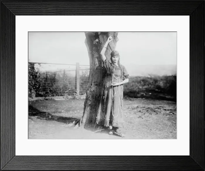Framed Print : Louise Jorgensen in Indian dress, between c1910 and c1915. Creator: Bain News Service Framed Print : Louise Jorgensen in Indian dress, between c1910 and c1915. Creator: Bain News Service