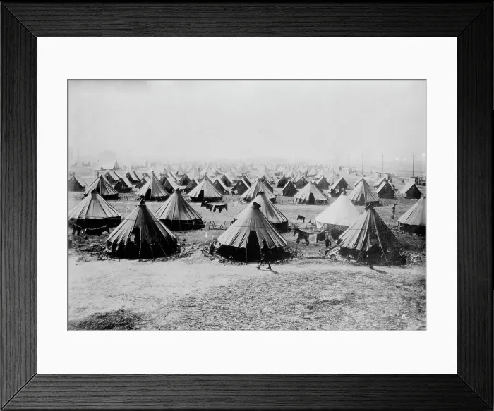 Framed Print : Camp at Galveston, between c1910 and c1915. Creator: Bain News Service Framed Print : Camp at Galveston, between c1910 and c1915. Creator: Bain News Service