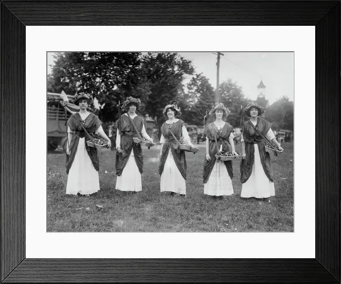 Framed Print : Suffrage Pageant - flower girls L.I. N.Y. 1913. Creator: Bain News Service Framed Print : Suffrage Pageant - flower girls L.I. N.Y. 1913. Creator: Bain News Service