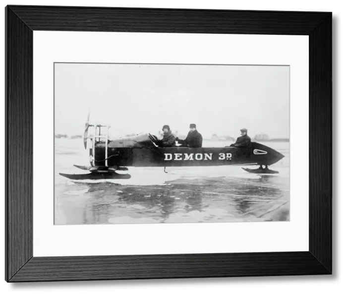 Framed Print : Ice Auto at Duluth, between c1910 and c1915. Creator: Bain News Service Framed Print : Ice Auto at Duluth, between c1910 and c1915. Creator: Bain News Service