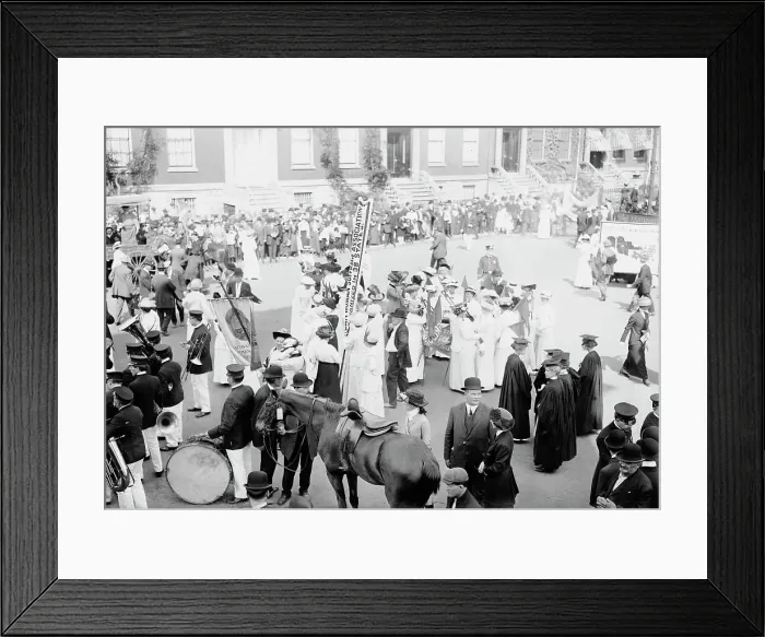 Framed Print : Suffrage Paraders, N.Y. between c1910 and c1915. Creator: Bain News Service Framed Print : Suffrage Paraders, N.Y. between c1910 and c1915. Creator: Bain News Service