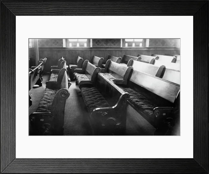 Framed Print : Lincoln pew, N.Y. Ave. church, Wash'n, 1913. Creator: Bain News Service Framed Print : Lincoln pew, N.Y. Ave. church, Wash'n, 1913. Creator: Bain News Service