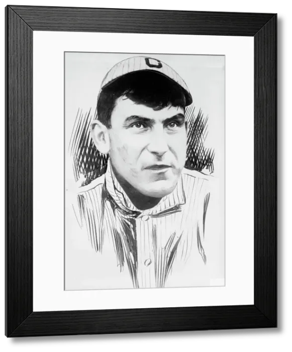 Framed Print : Sketch of Nap Lajoie, Cleveland AL (baseball), 1913. Creator: Bain News Service Framed Print : Sketch of Nap Lajoie, Cleveland AL (baseball), 1913. Creator: Bain News Service