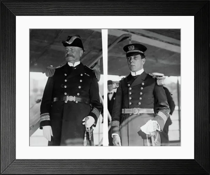 Framed Print : Adm. Badger and Cmd'r. Quevedo, 1913. Creator: Bain News Service Framed Print : Adm. Badger and Cmd'r. Quevedo, 1913. Creator: Bain News Service
