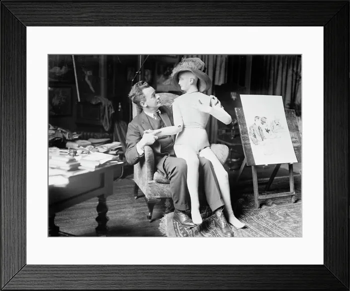 Framed Print : J.M. Flagg, 1913. Creators: Bain News Service, George Graham Bain Framed Print : J.M. Flagg, 1913. Creators: Bain News Service, George Graham Bain