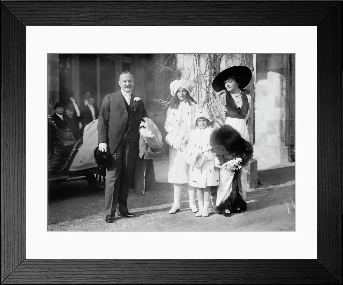 Framed Print : Geo. Gould & family at Helen's wedding, 1913. Creator: Bain News Service Framed Print : Geo. Gould & family at Helen's wedding, 1913. Creator: Bain News Service
