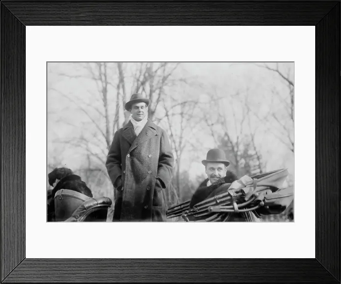 Framed Print : Geo. Jr. & Jay Gould at Helen's wedding, 1913. Creator: Bain News Service Framed Print : Geo. Jr. & Jay Gould at Helen's wedding, 1913. Creator: Bain News Service