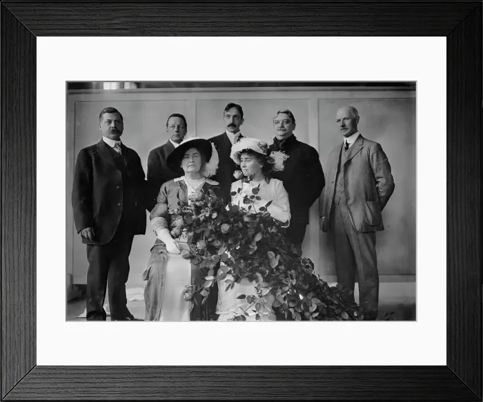 Framed Print : Mrs. Macy, Helen Keller & Committee, Flower Show, 1913. Creator: Bain News Service Framed Print : Mrs. Macy, Helen Keller & Committee, Flower Show, 1913. Creator: Bain News Service