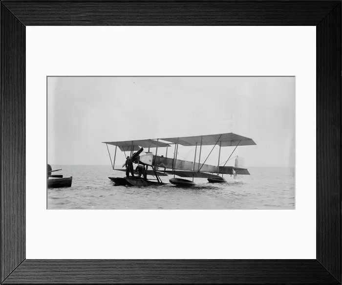 Framed Print : The New Warship - Commander Samson's hydroplane, between c1910 and c1915. Creator: Bain News Service Framed Print : The New Warship - Commander Samson's hydroplane, between c1910 and c1915. Creator: Bain News Service