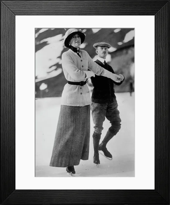 Framed Print : Countess Stradbroke & A. Norum at Murren, between c1910 and c1915. Creator: Bain News Service Framed Print : Countess Stradbroke & A. Norum at Murren, between c1910 and c1915. Creator: Bain News Service