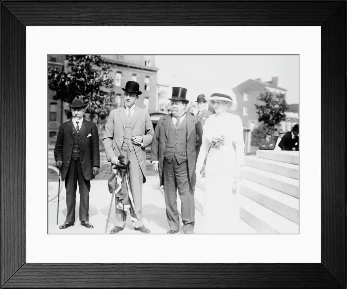 Framed Print : Dr. Cook Adams, John Barrett, Sir Geo. & Lady Reid, c1912. Creator: Bain News Service Framed Print : Dr. Cook Adams, John Barrett, Sir Geo. & Lady Reid, c1912. Creator: Bain News Service