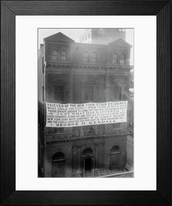 Framed Print : New York Bank Note Co. notice, 1913. Creator: Bain News Service Framed Print : New York Bank Note Co. notice, 1913. Creator: Bain News Service