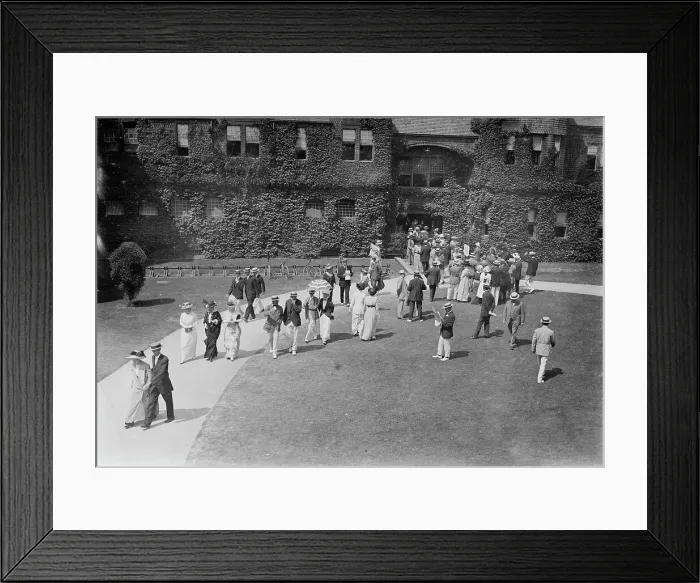 Framed Print : Casino entrance, Newport, between c1910 and c1915. Creator: Bain News Service Framed Print : Casino entrance, Newport, between c1910 and c1915. Creator: Bain News Service